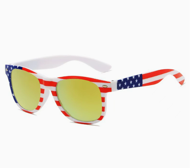 USA Flag Sunglasses with UV Protection